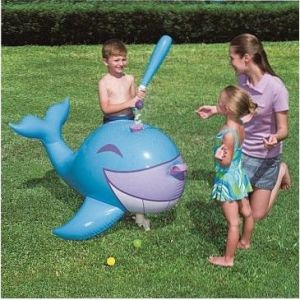 Надувной кит для игры в бейсбол Interactive Whale Ball-Pop Sprinkler